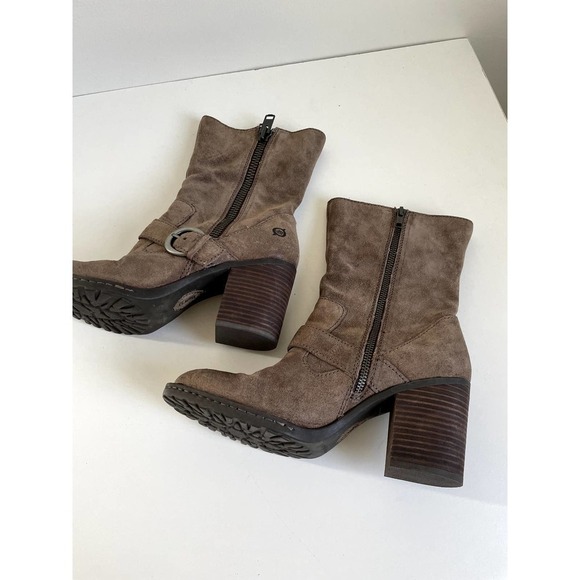 BORN Boots Camryn taupe Marmotta Distressed Heel size 8 - Picture 8 of 10